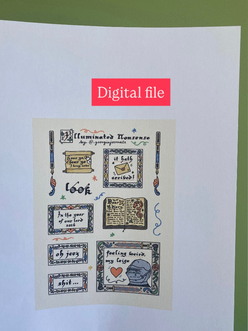 DIGITAL Illuminated Nonsense Sheet