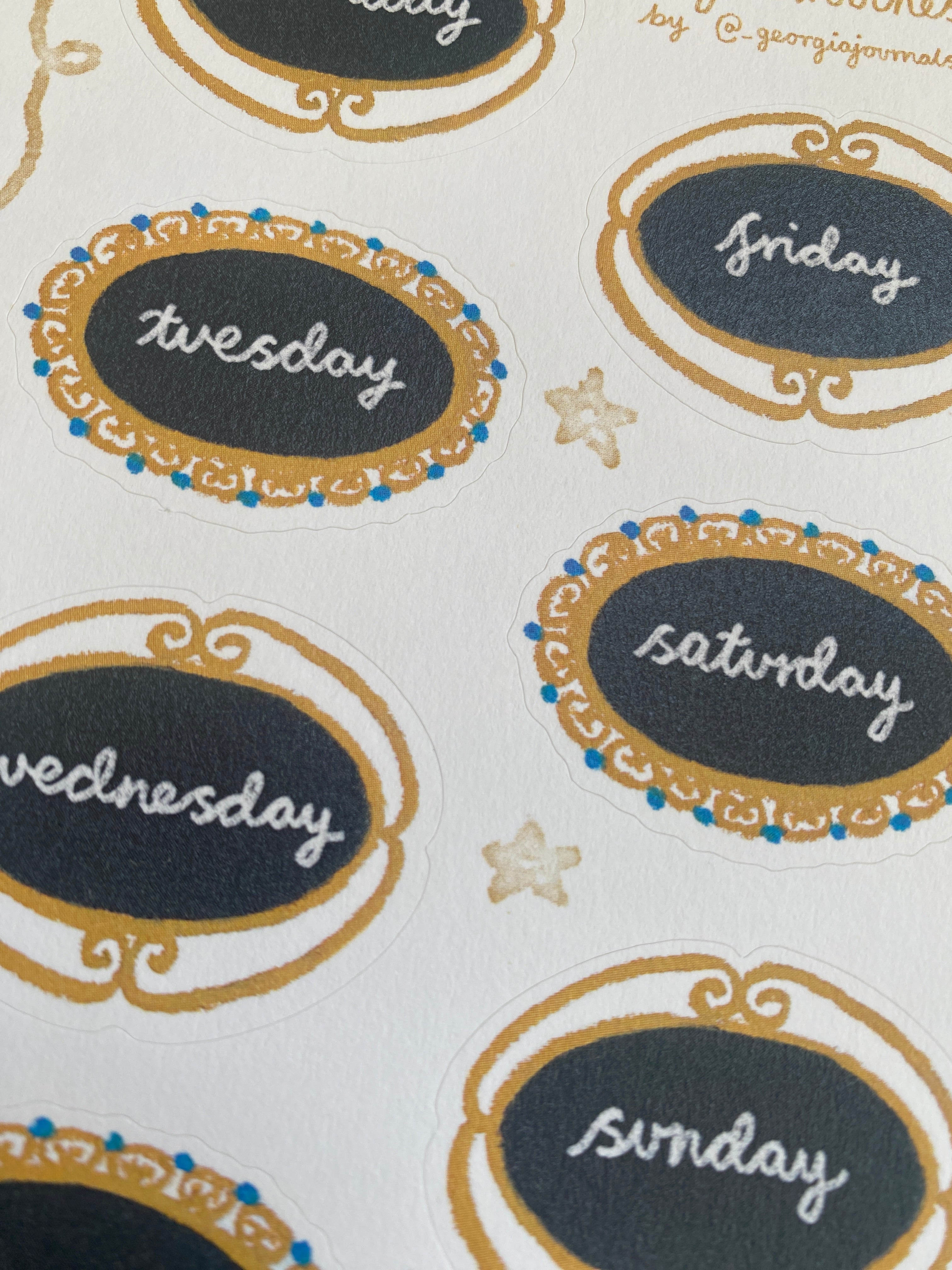 Day Brooches Sheet
