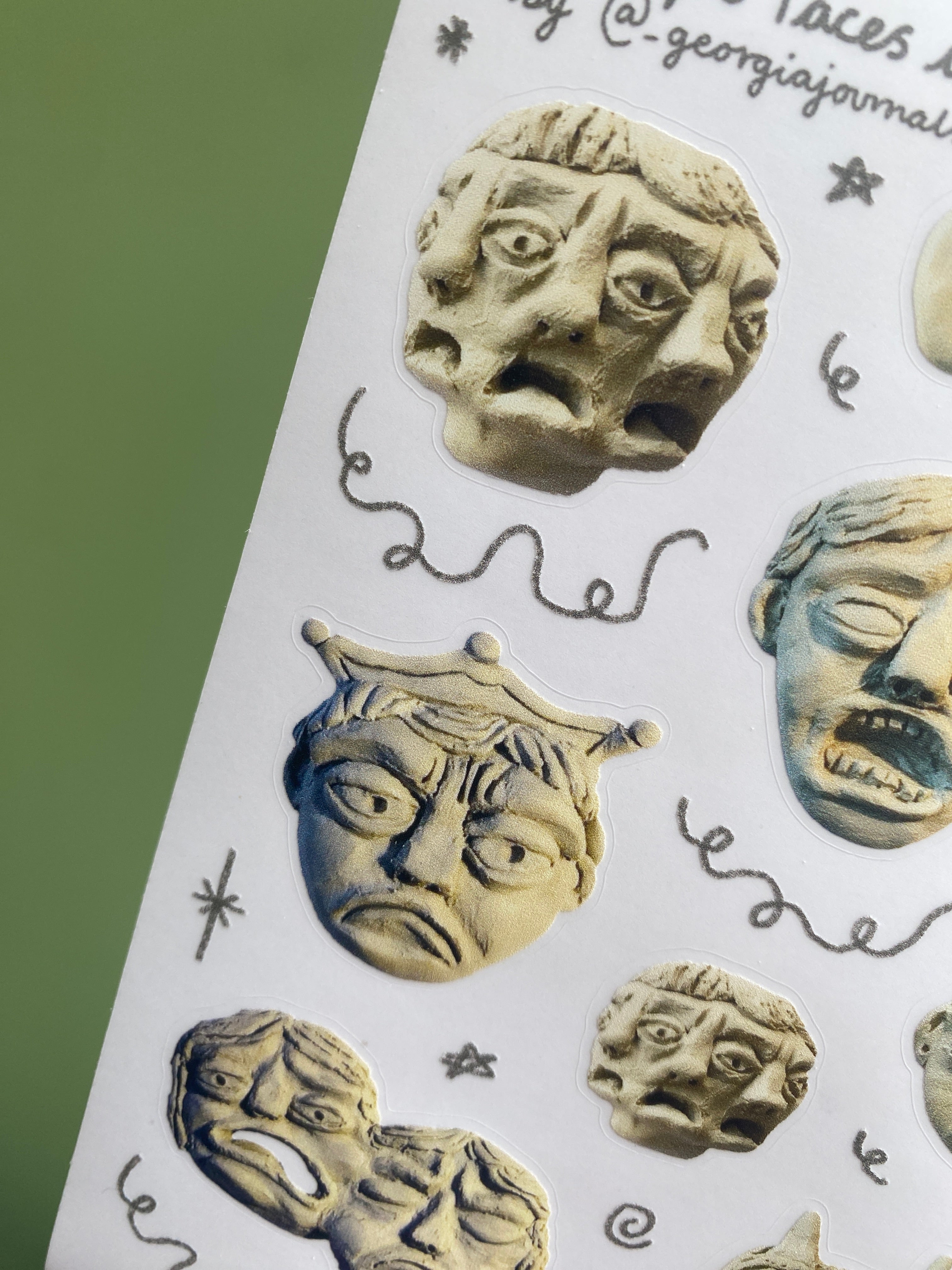 Grotesque Clay Faces 2 Sheet