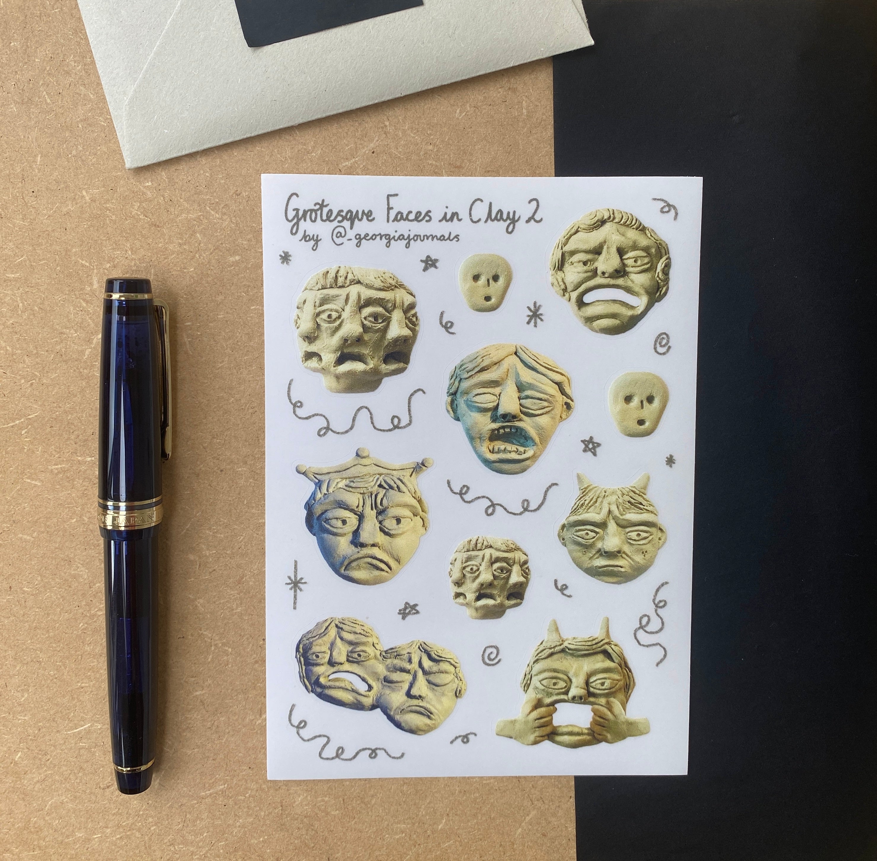Grotesque Clay Faces 2 Sheet