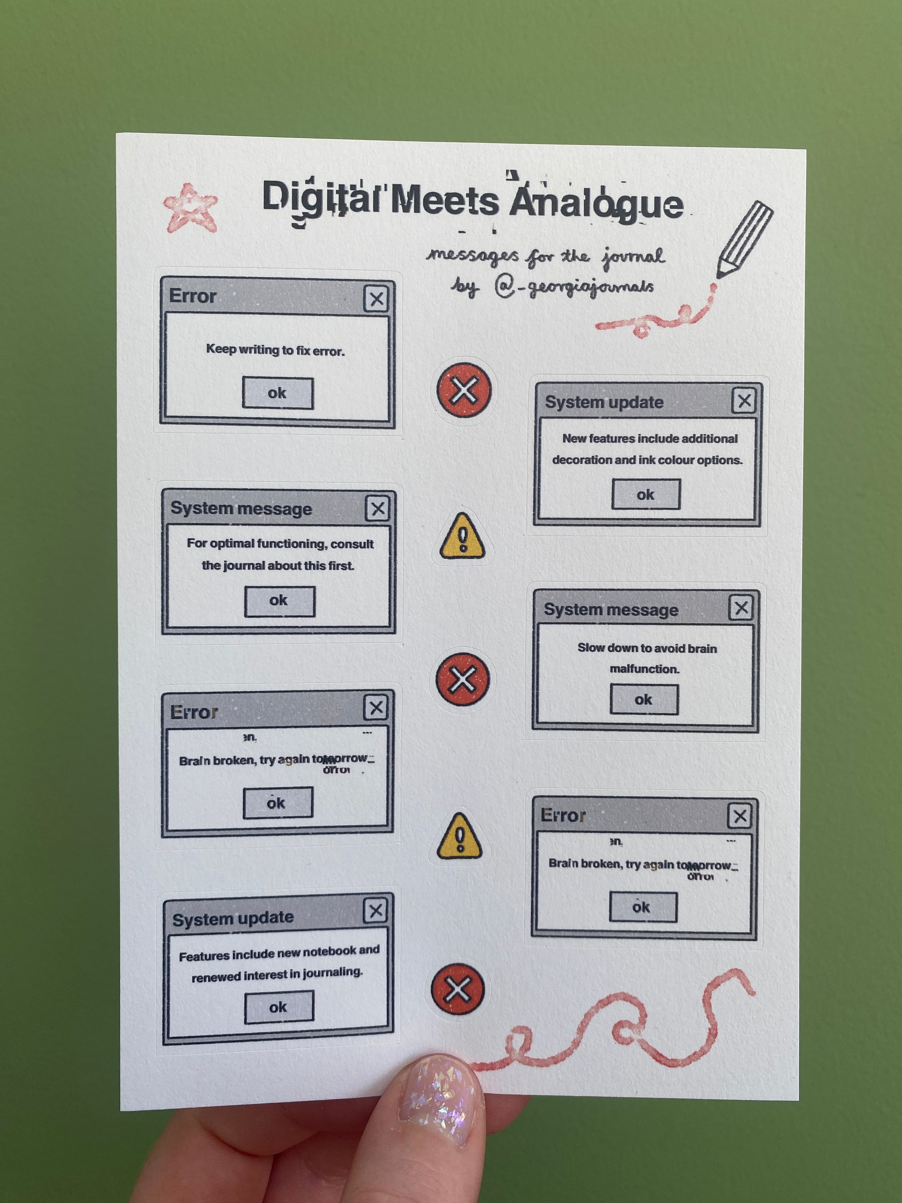 Digital Meets Analogue Sheet