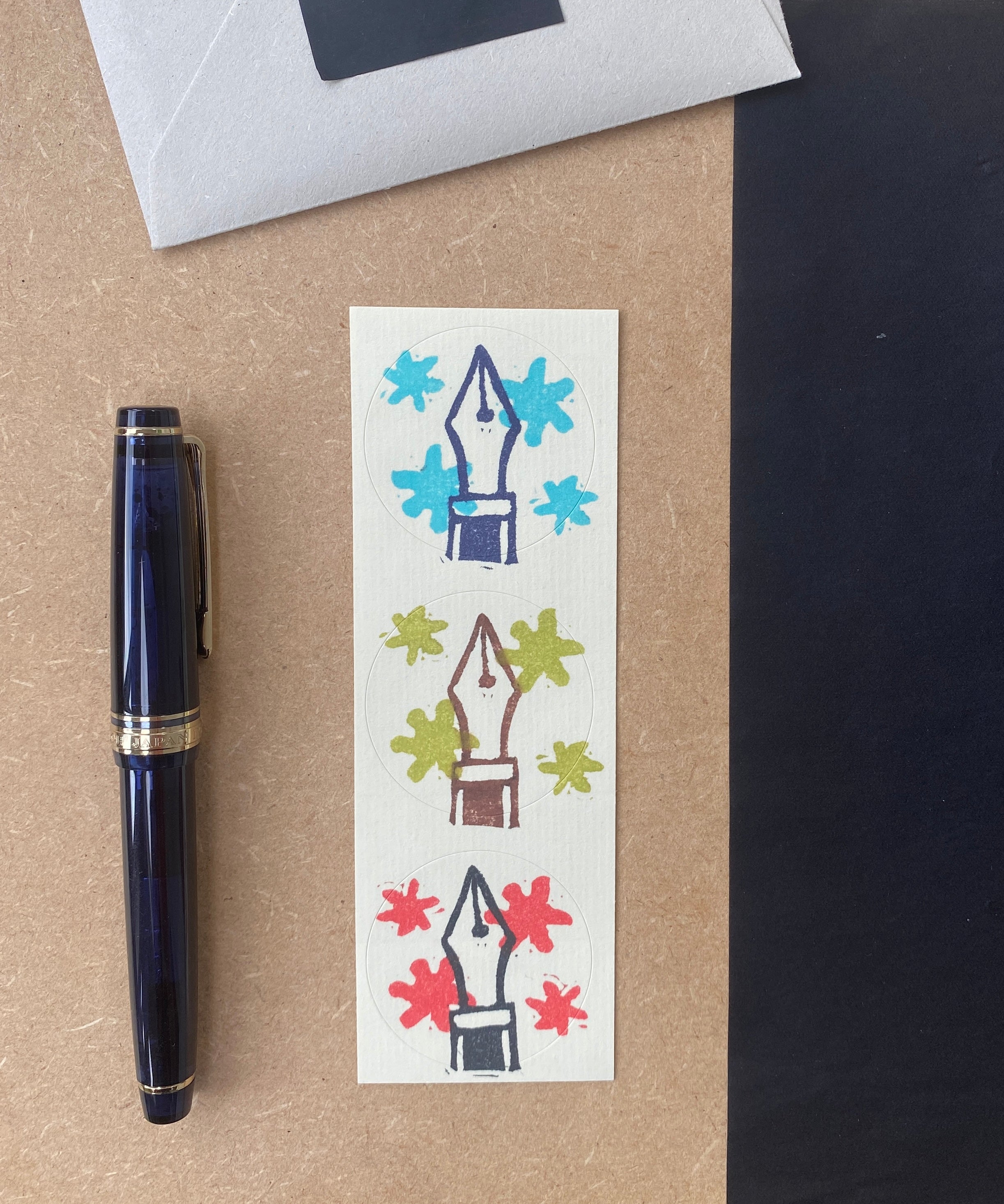 Fountain Pen Lino Sheet