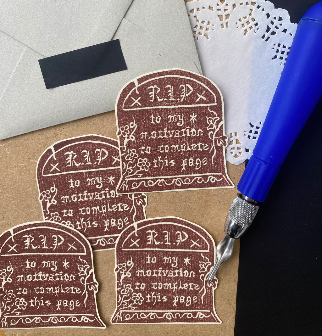 RIP My Motivation Lino Sticker