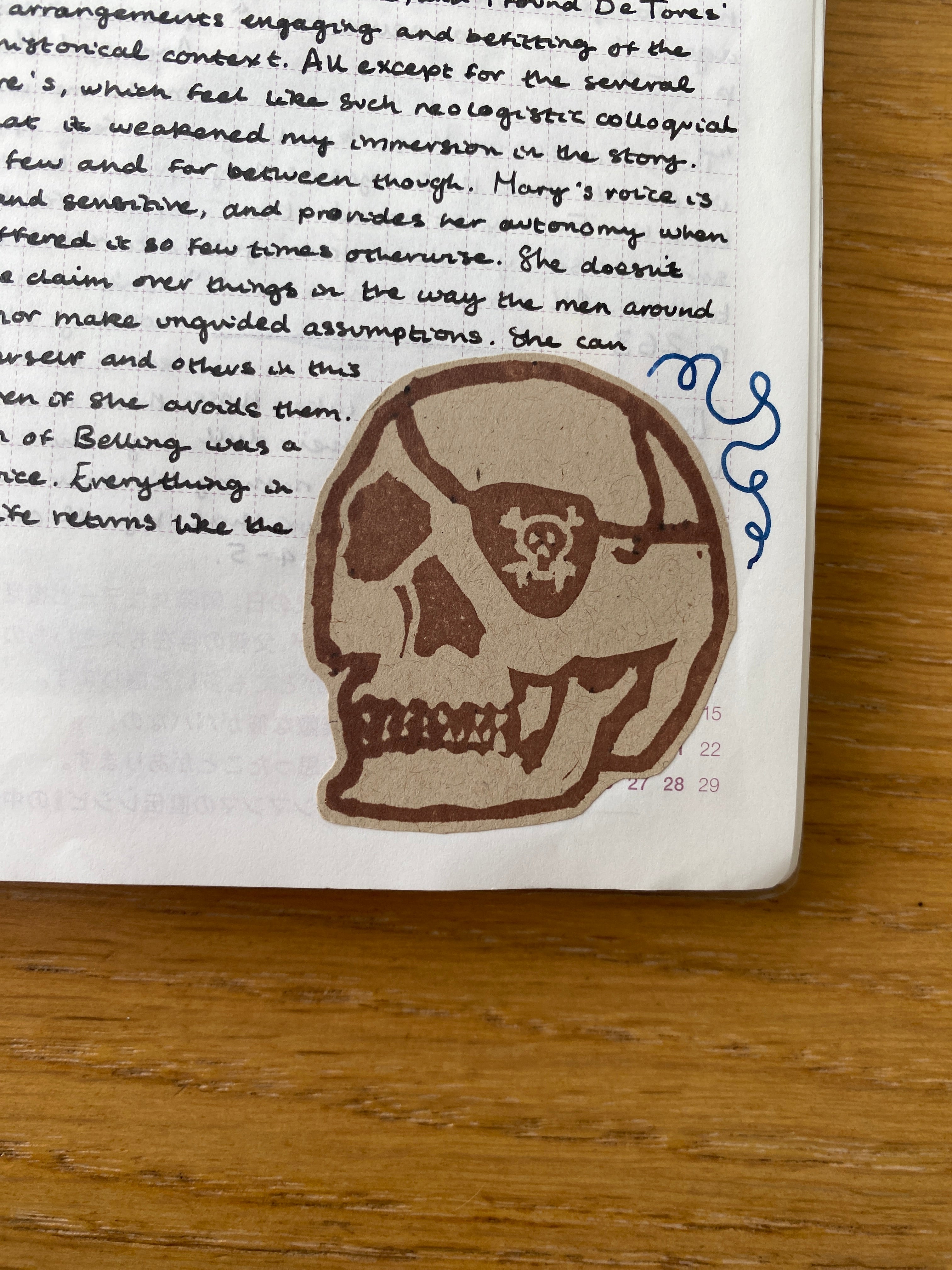 Pirate Skulls Lino Sticker Set