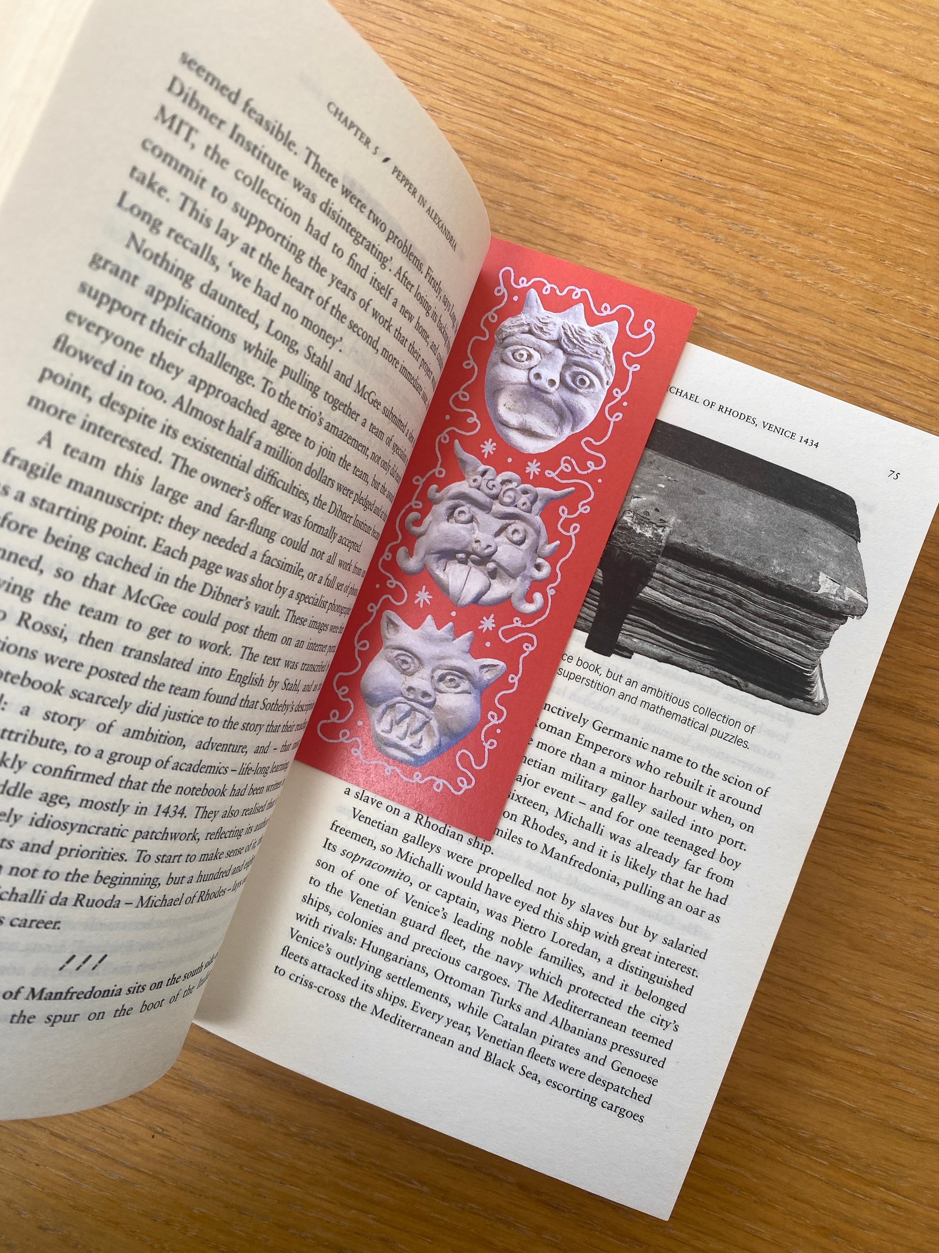 Red Grotesque Bookmark