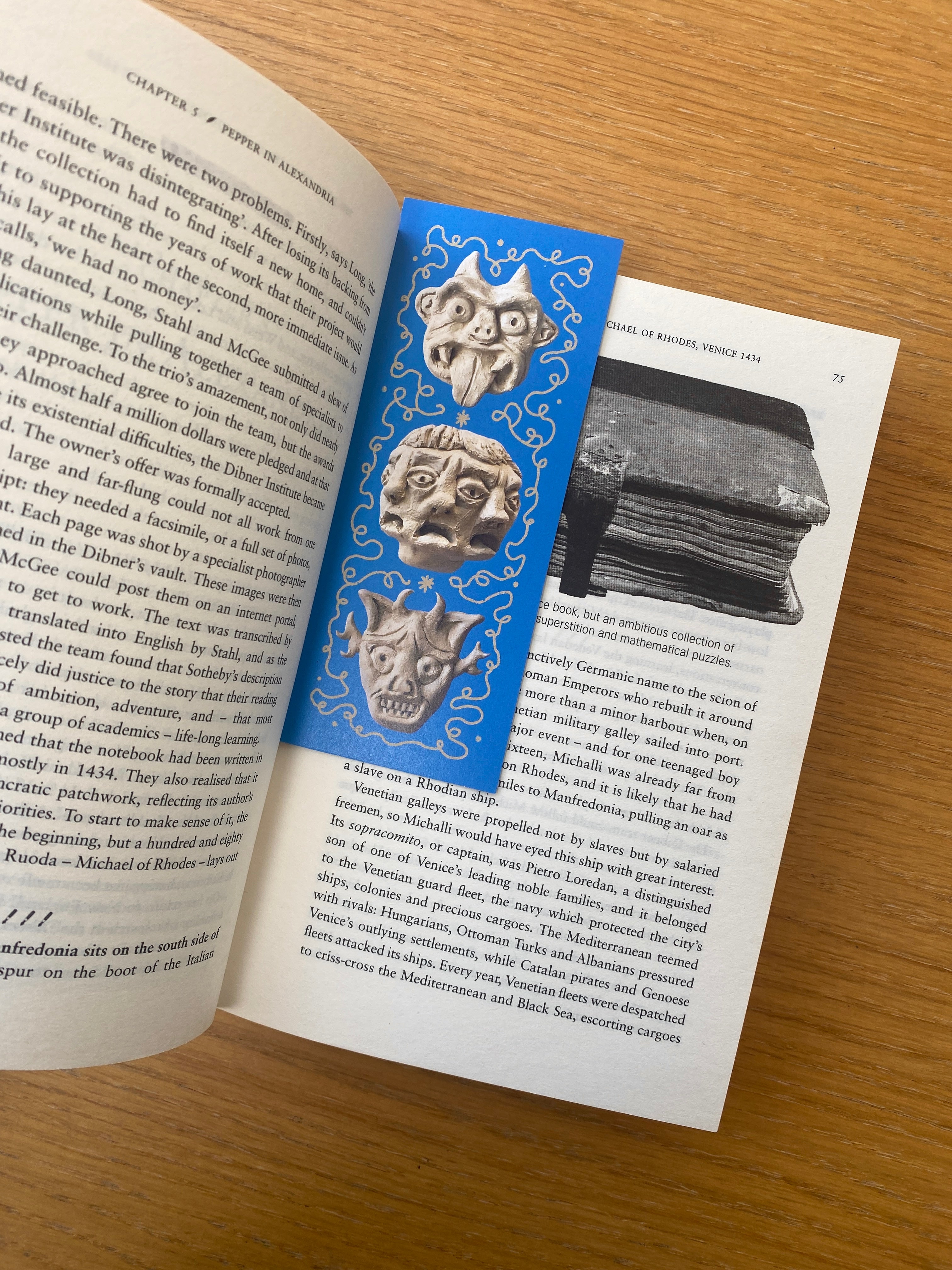 Blue Grotesque Bookmark