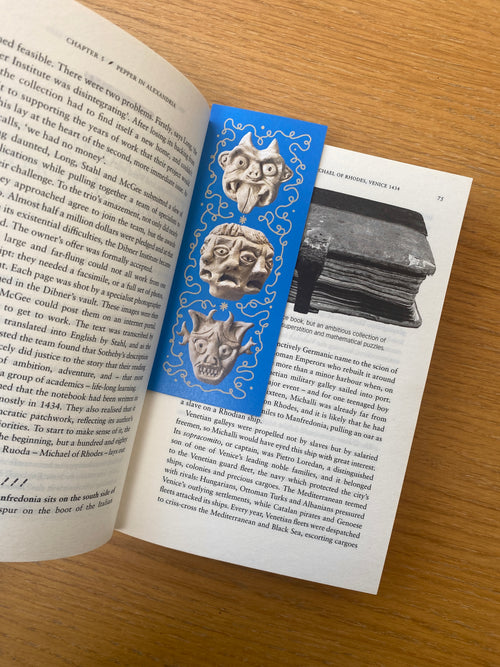 Blue Grotesque Bookmark