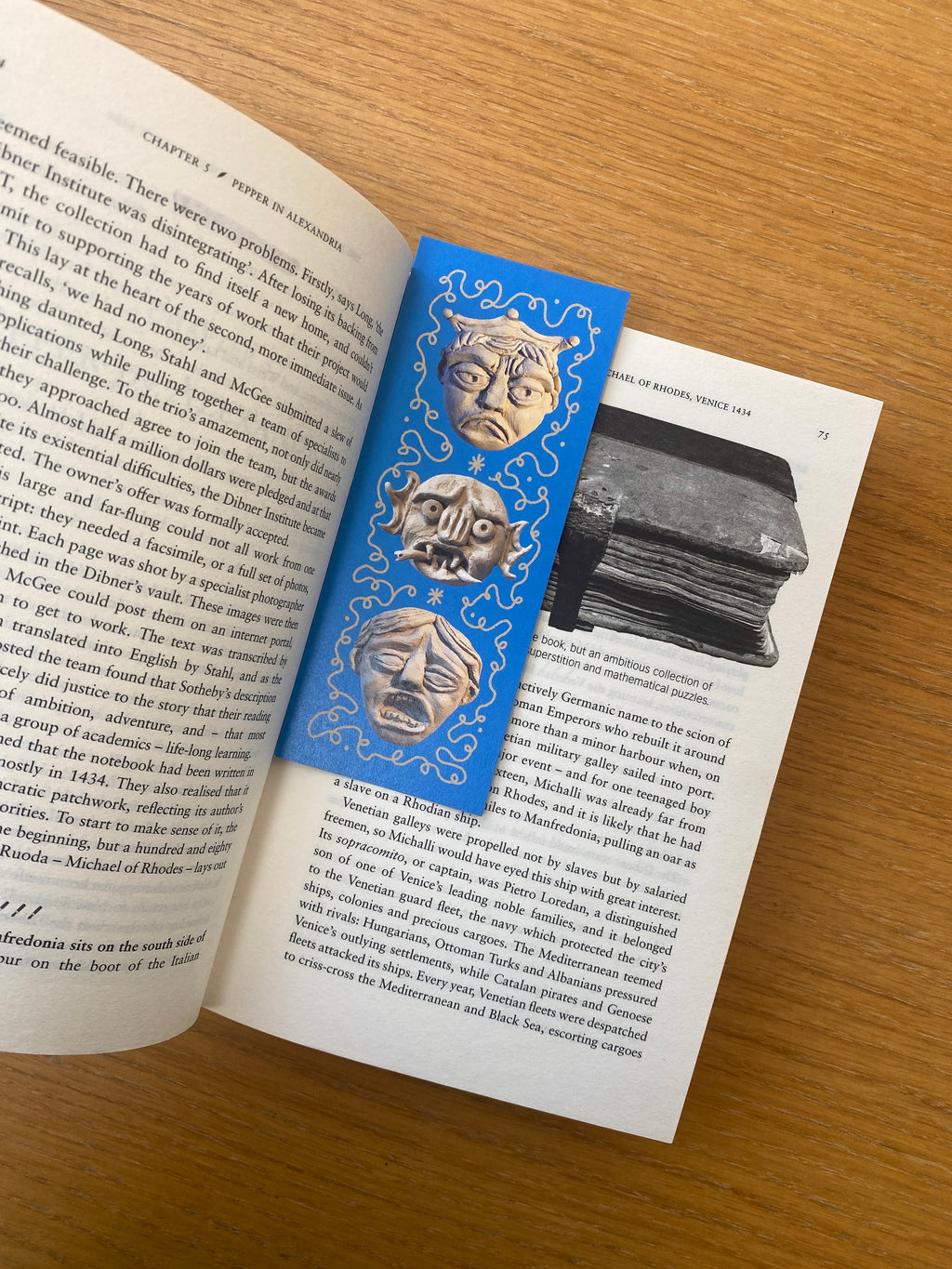Blue Grotesque Bookmark