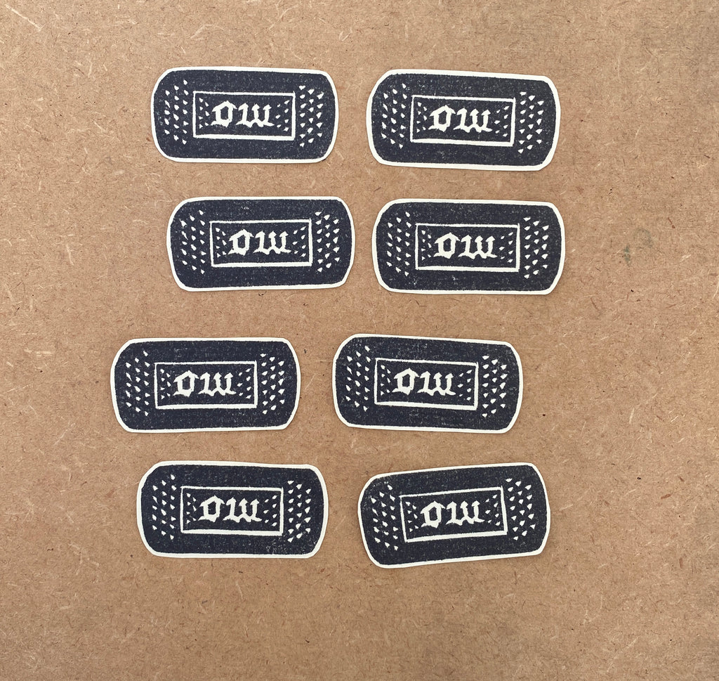 Ouch Plaster Lino Set - Black