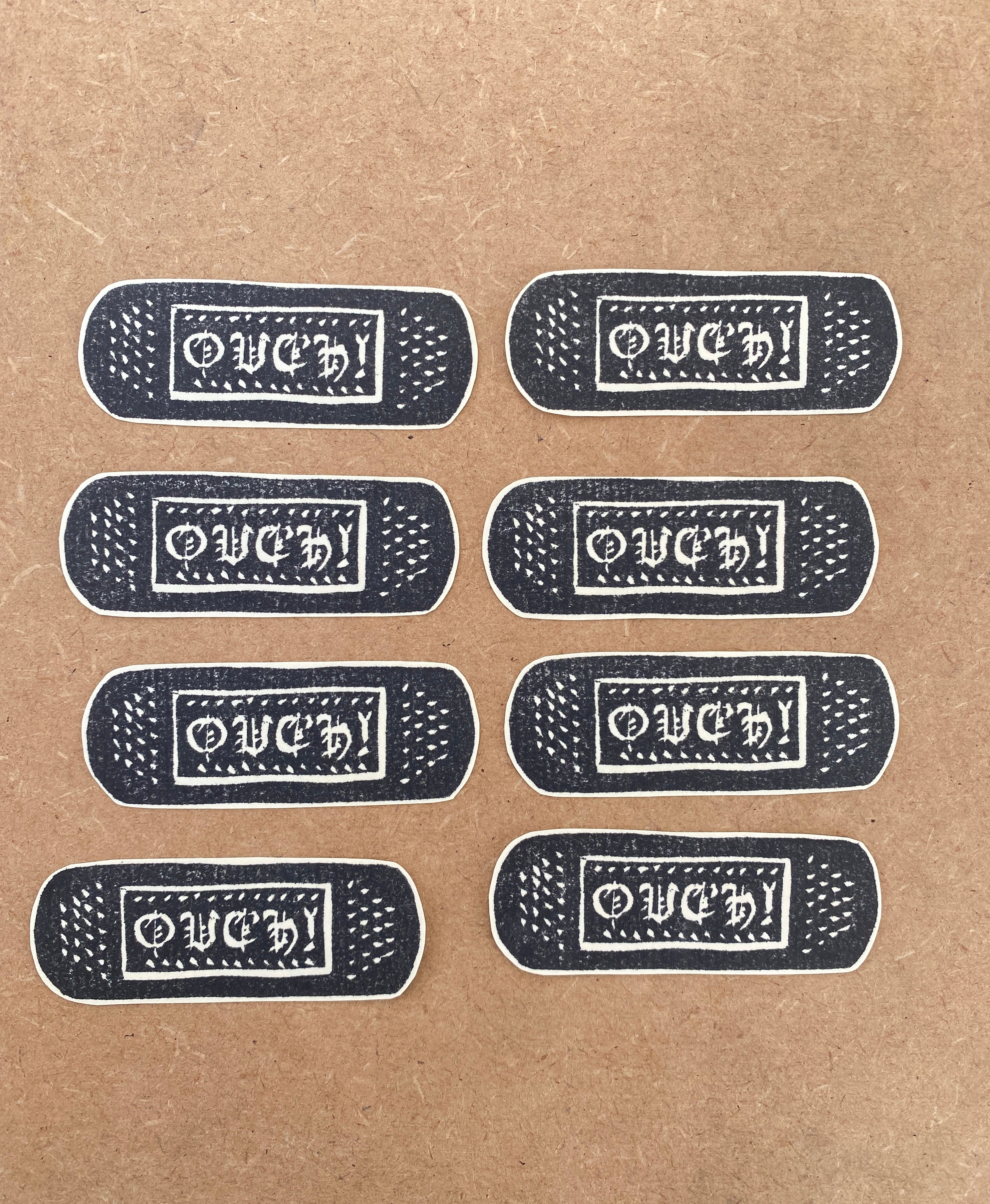 Ouch Plaster Lino Set - Black