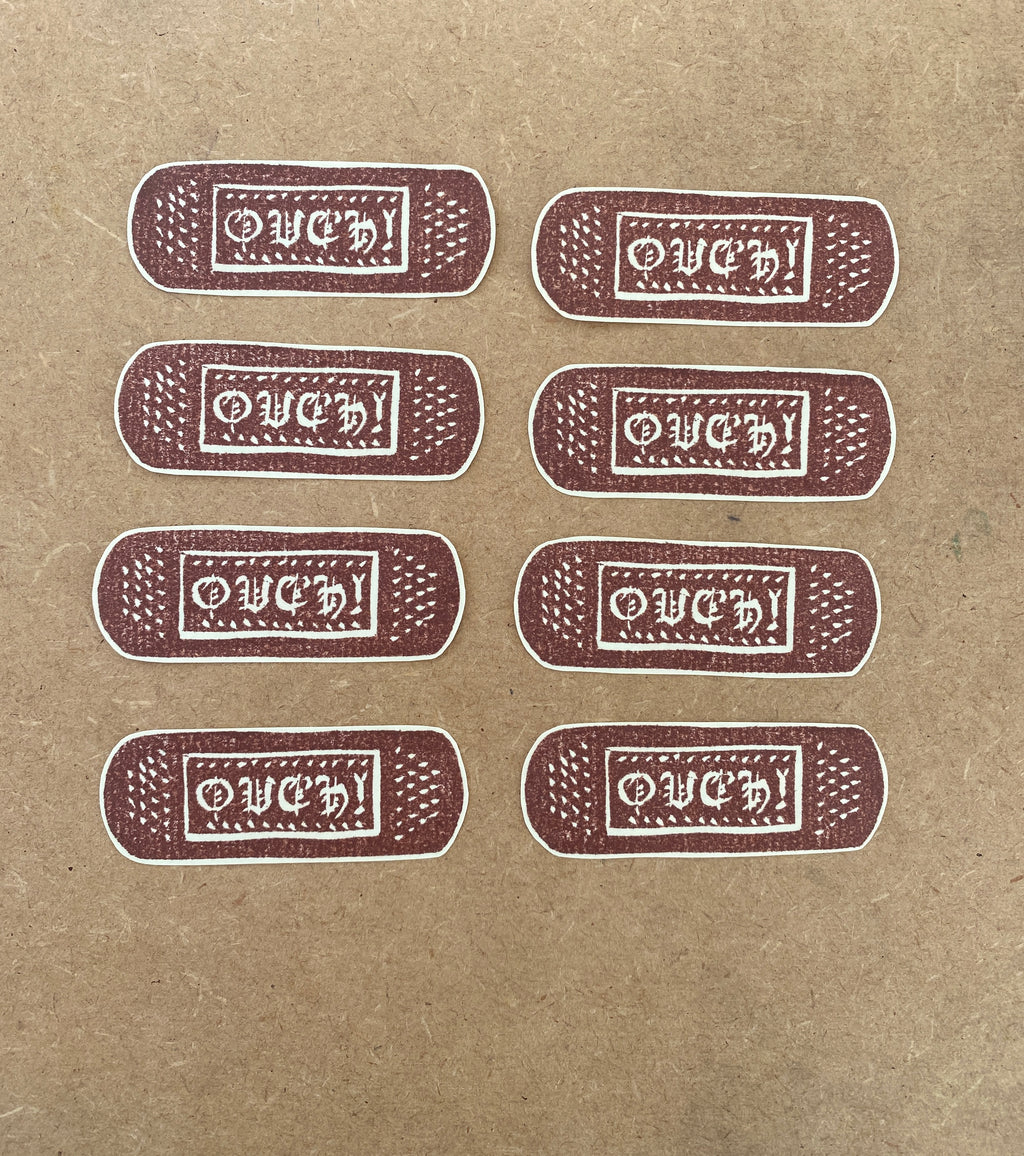 Ouch Plaster Lino Set - Brown