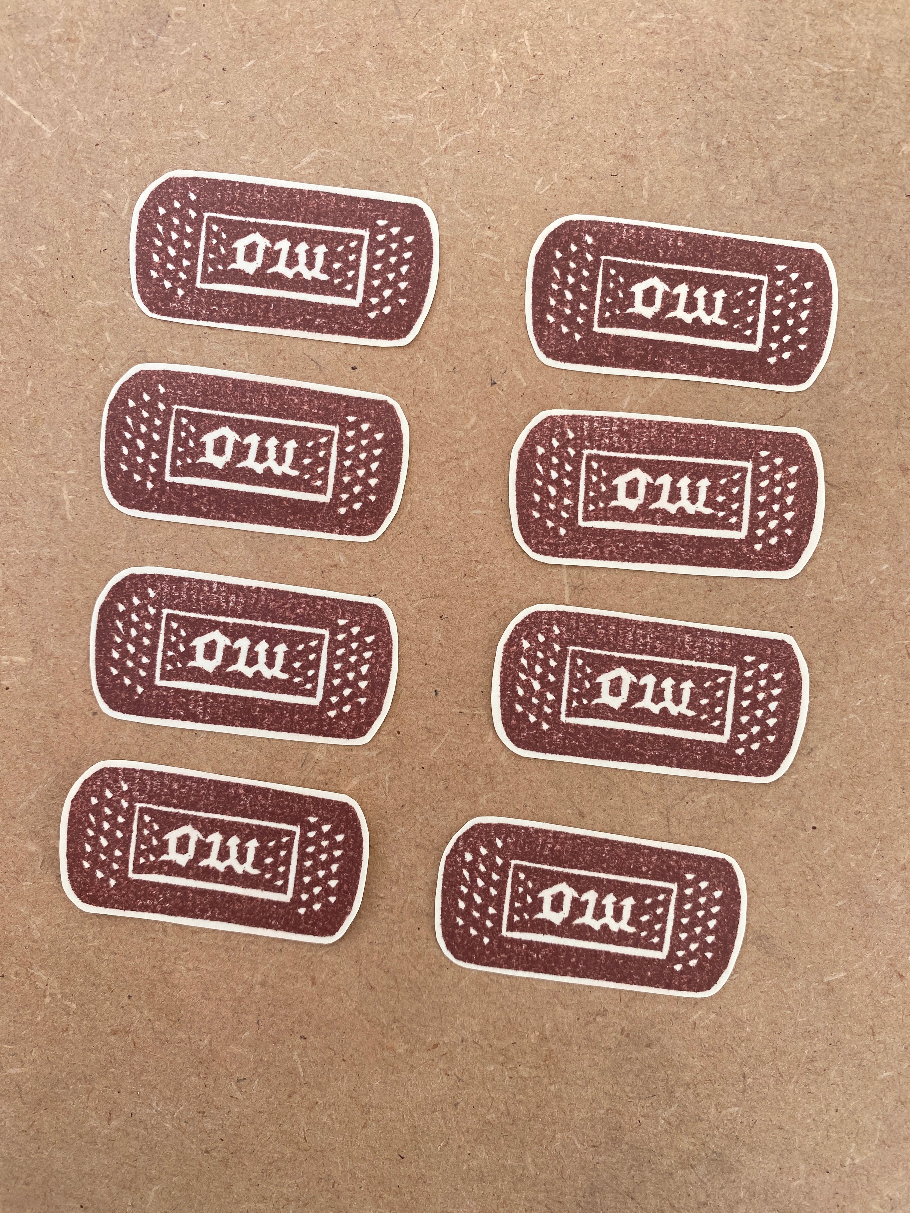 Ouch Plaster Lino Set - Brown