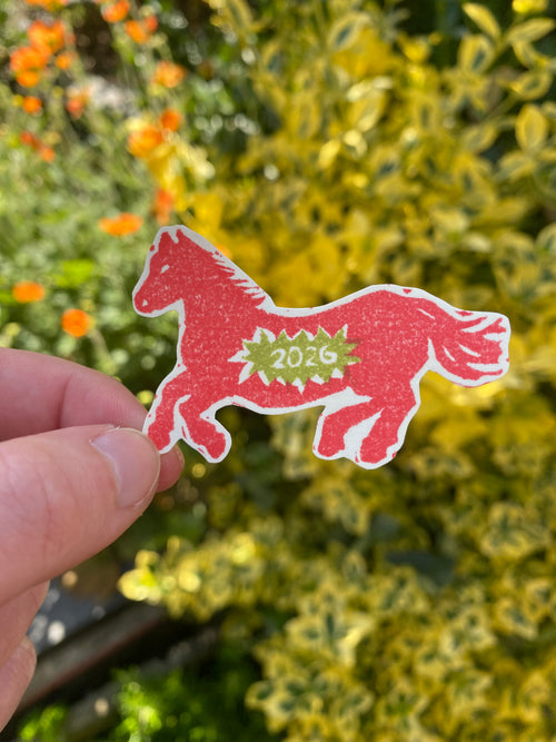 2026 Fire Horse Lino Sticker