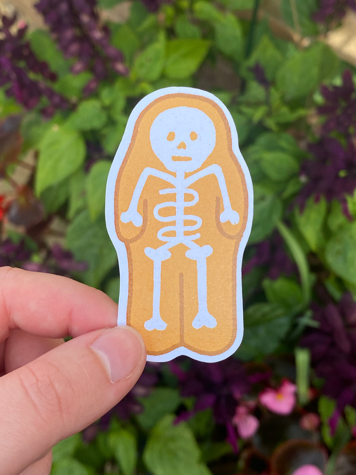 Skeleton Biscuit (white) Sticker