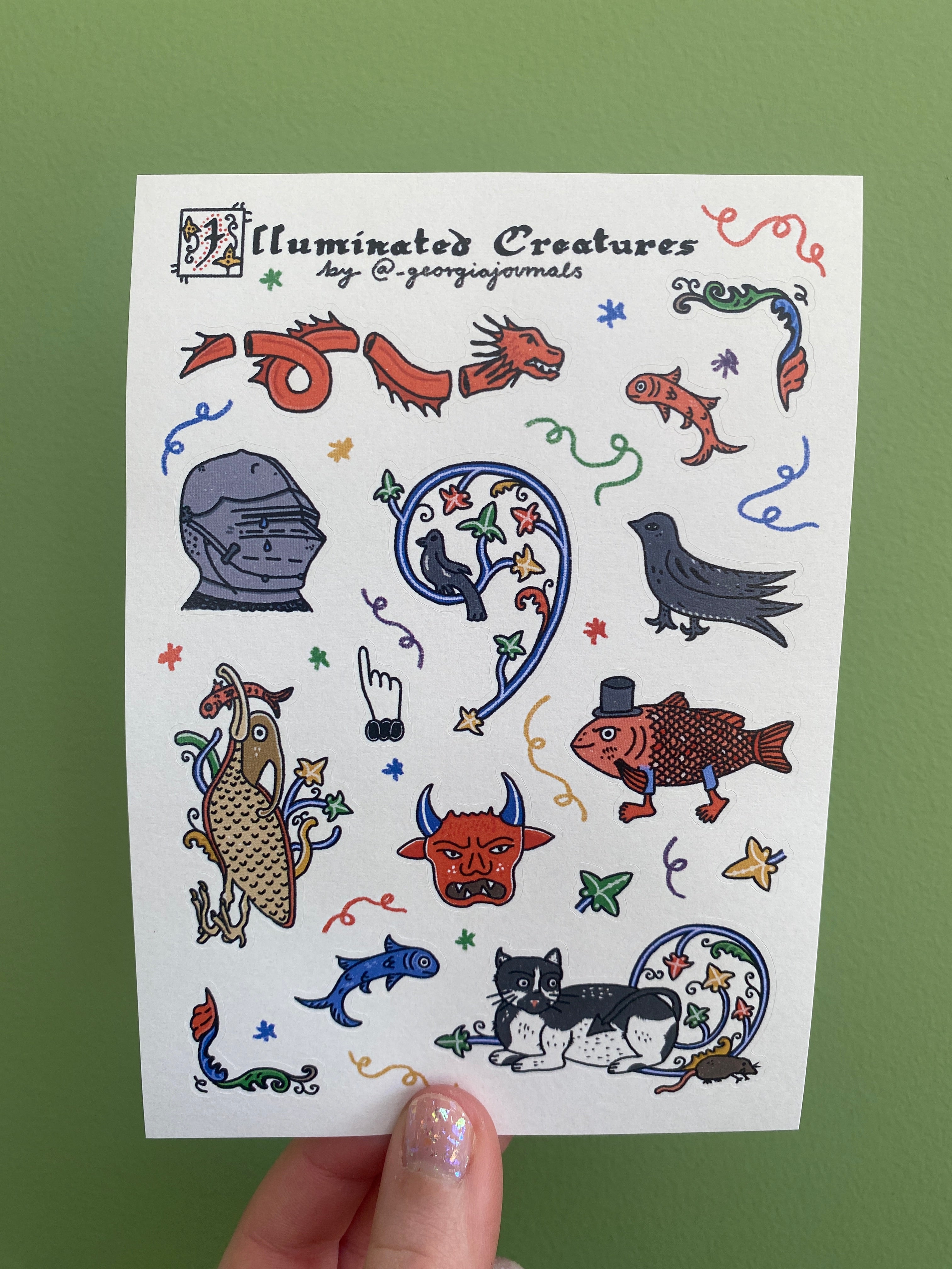 Illuminated Creatures Sheet