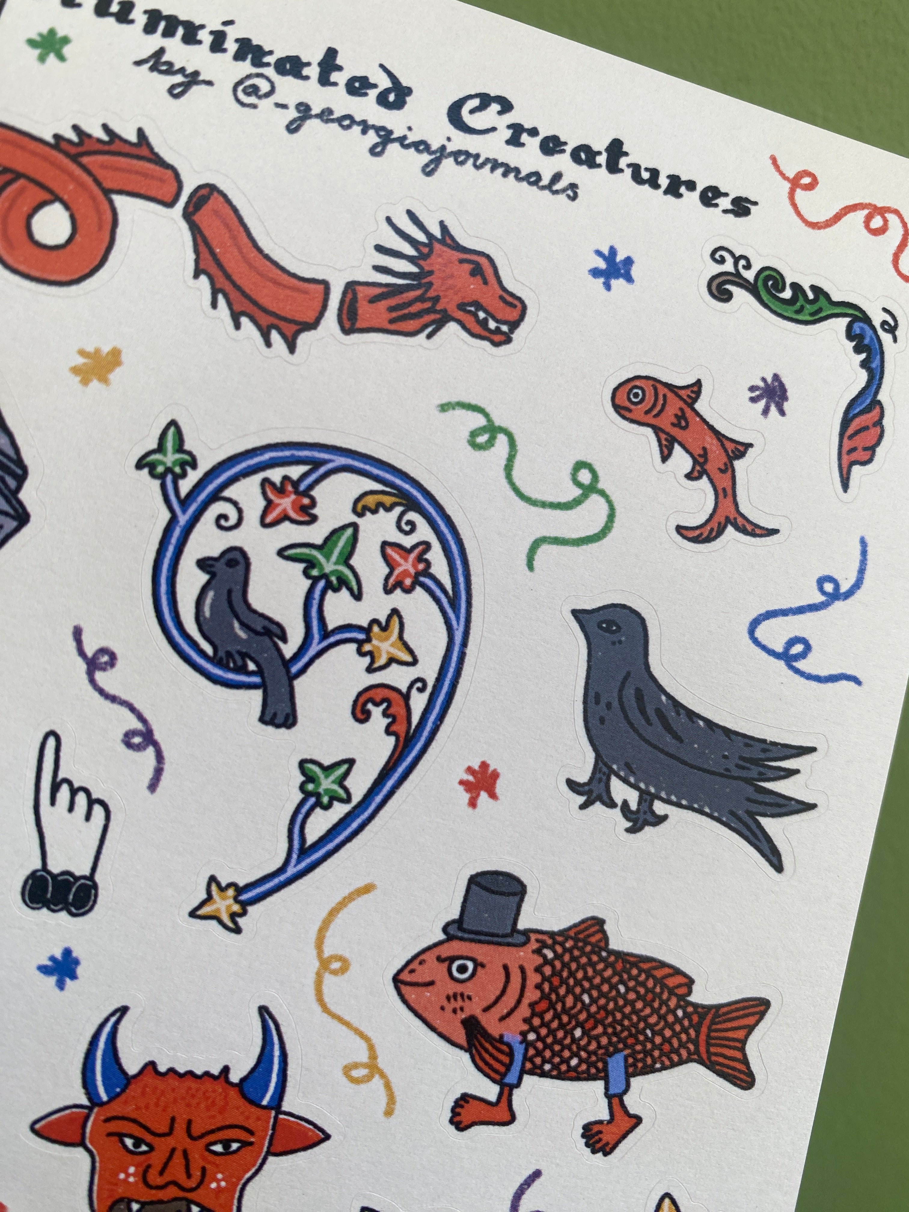 Illuminated Creatures Sheet