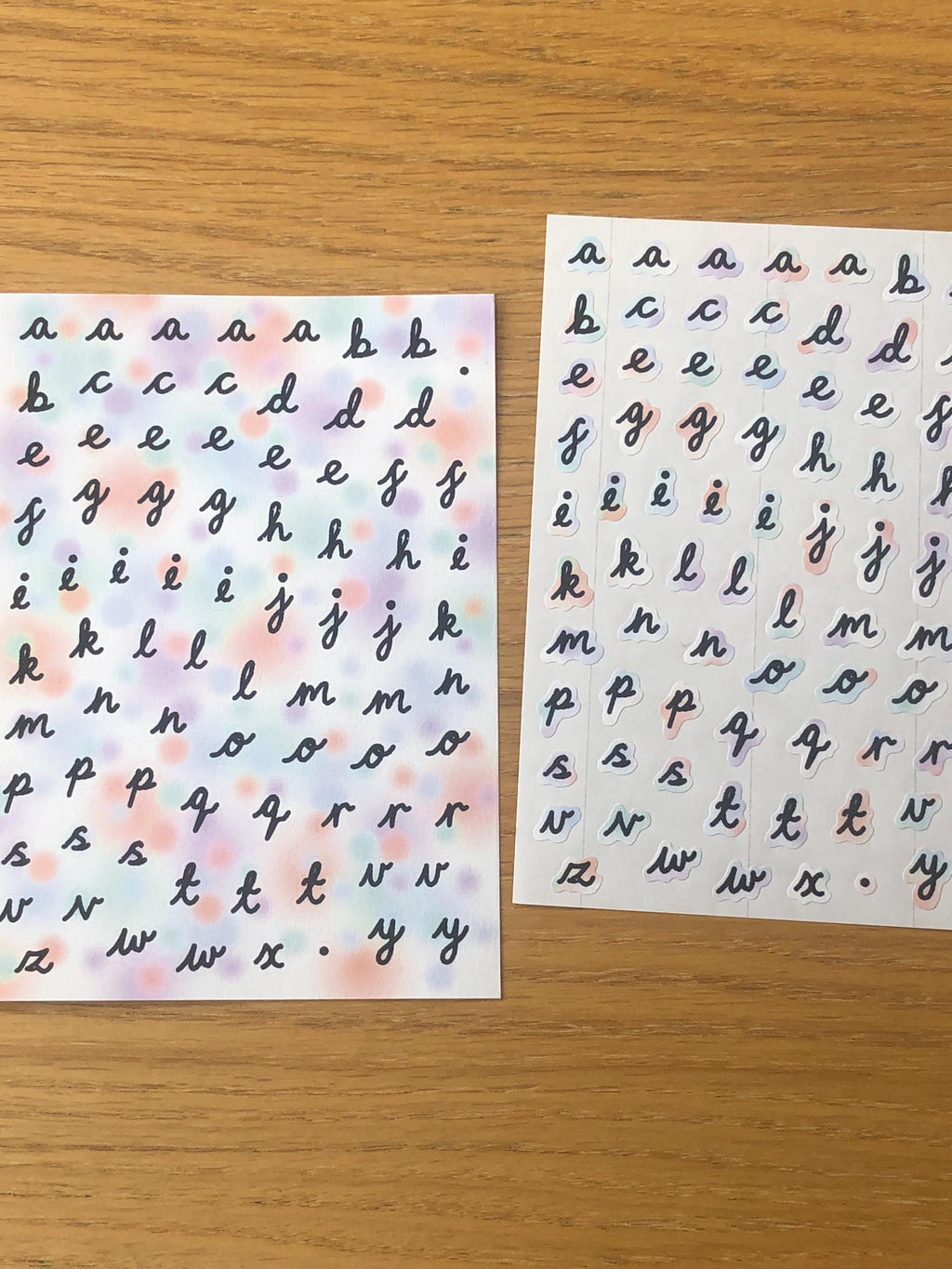 Letters Sheet