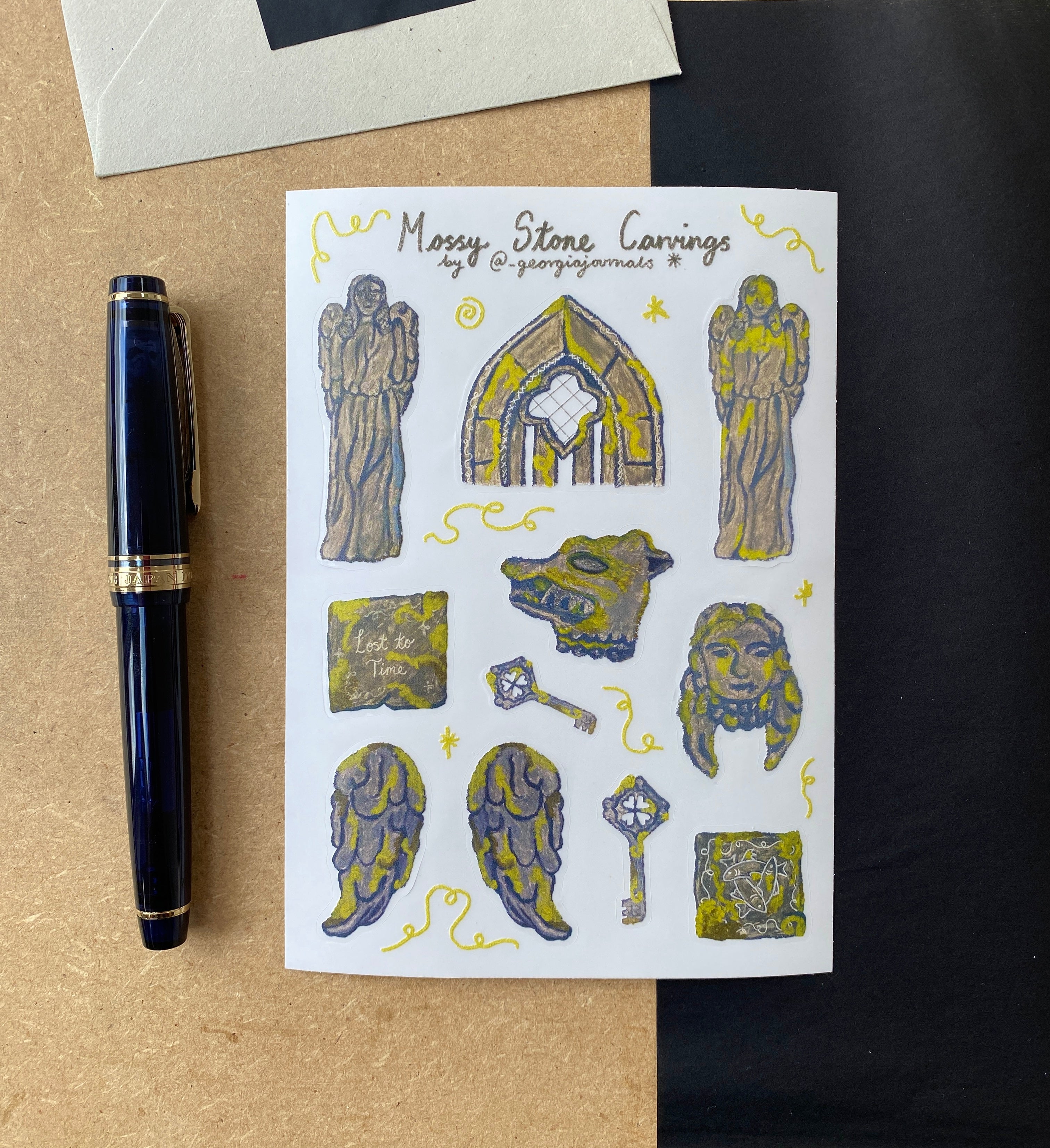Mossy Stone Carvings Sheet