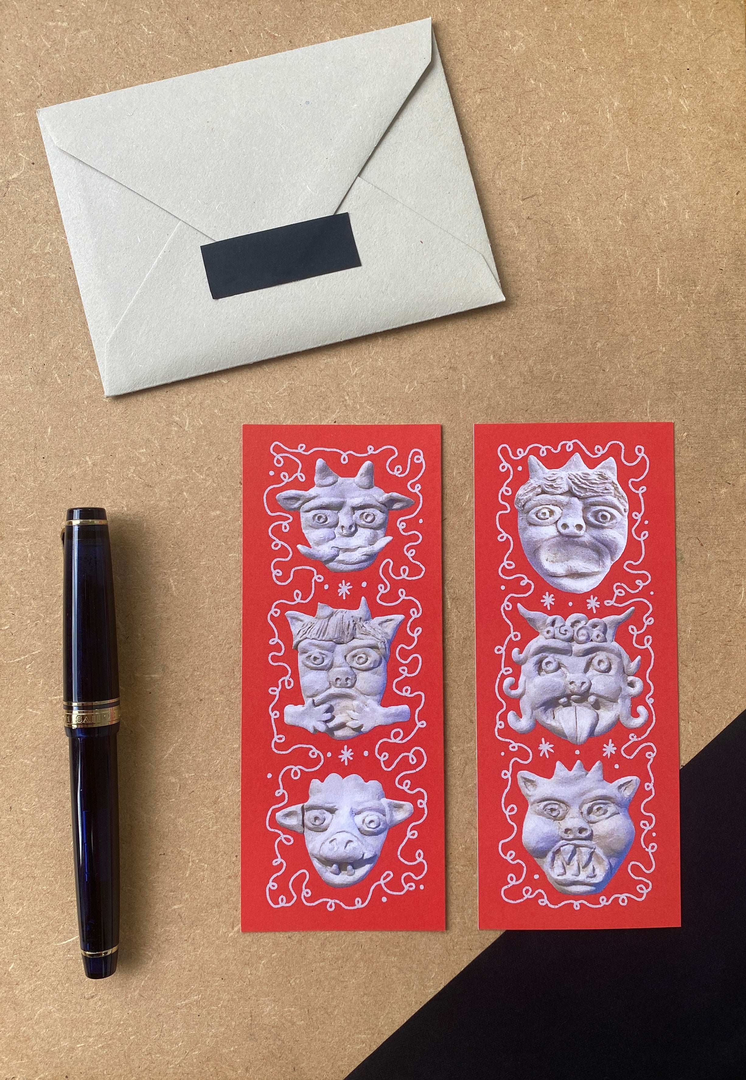 Red Grotesque Bookmark