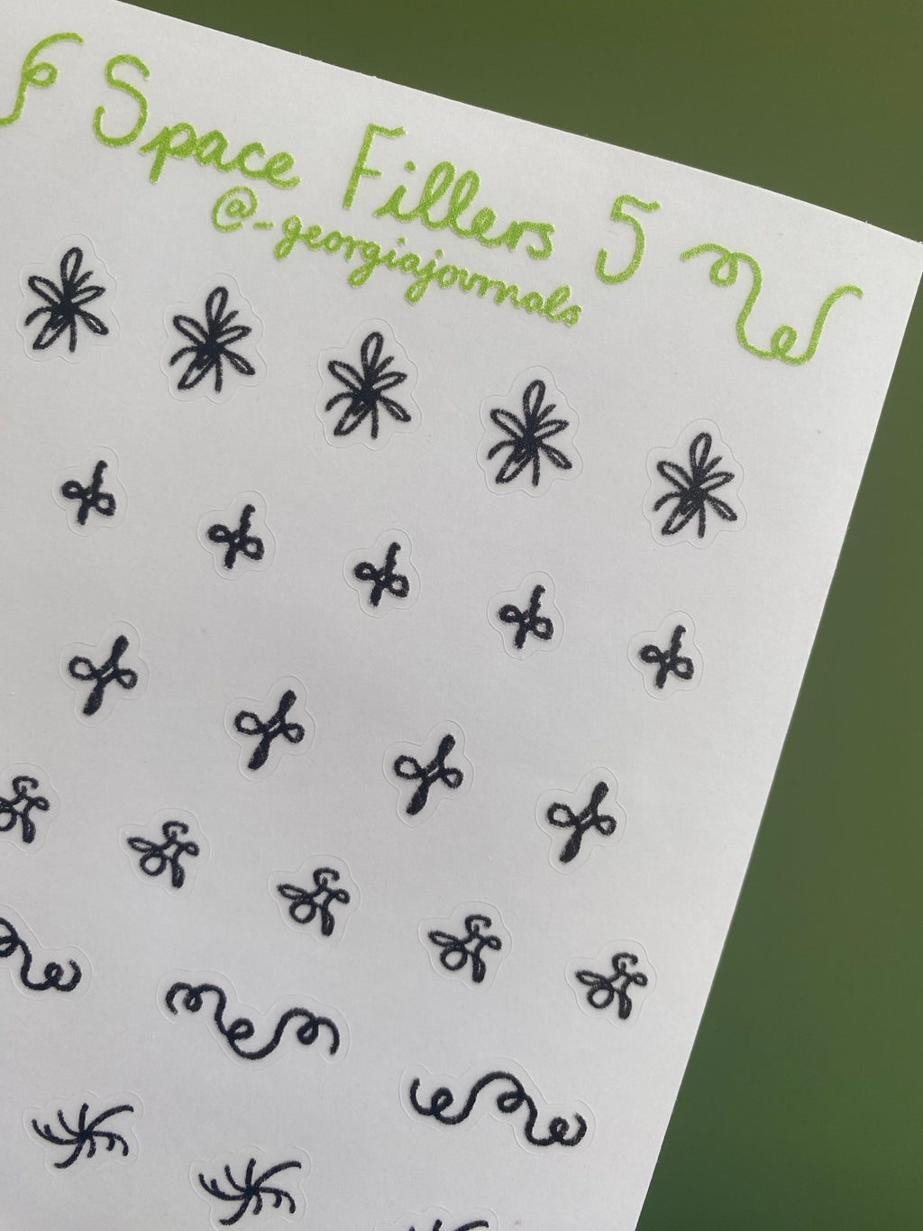 Space Fillers 5 Sheet