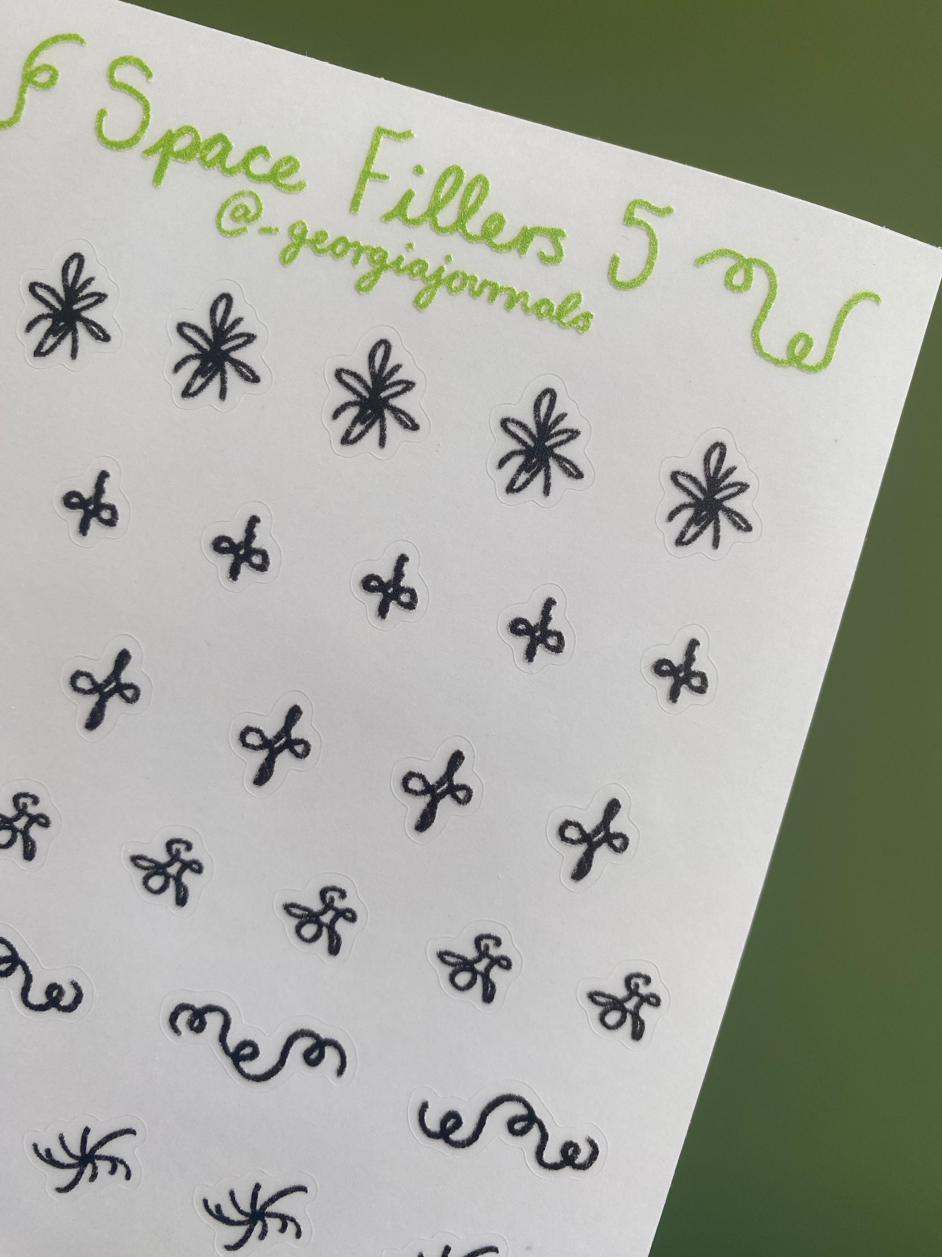 Space Fillers 5 Sheet