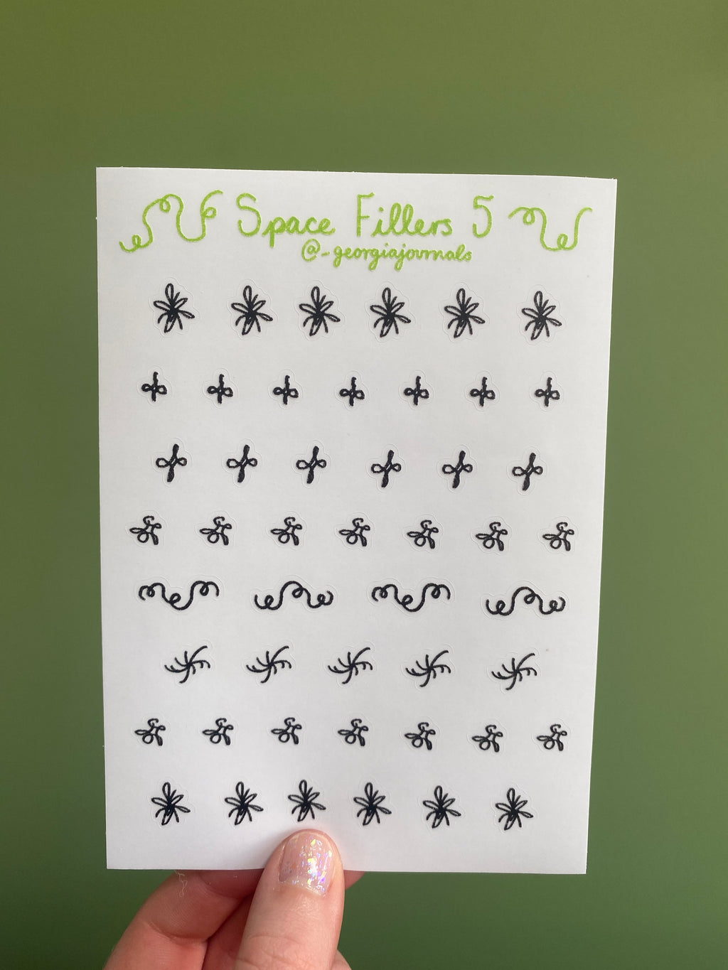 Space Fillers 5 Sheet