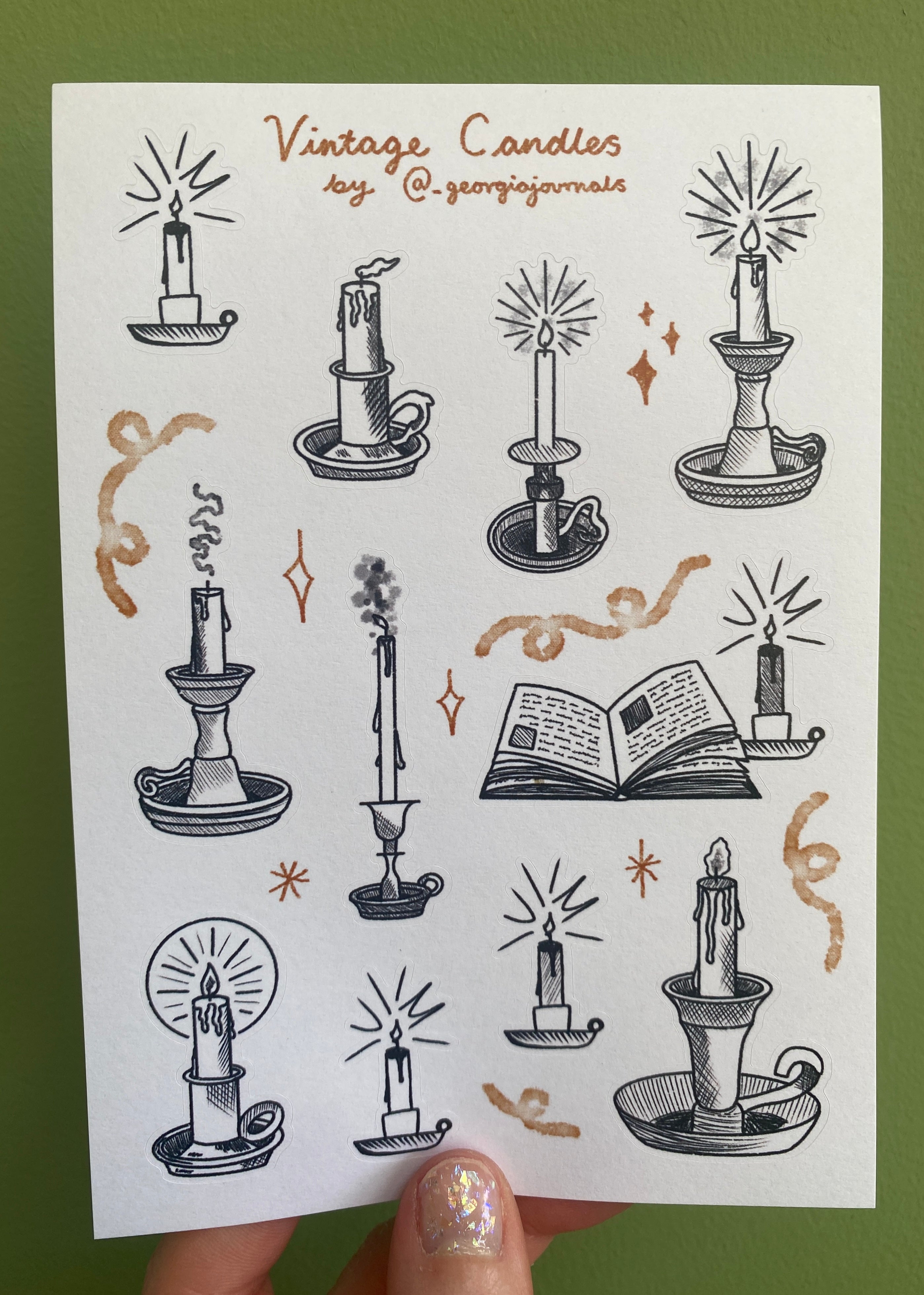 Vintage Candle Sheet