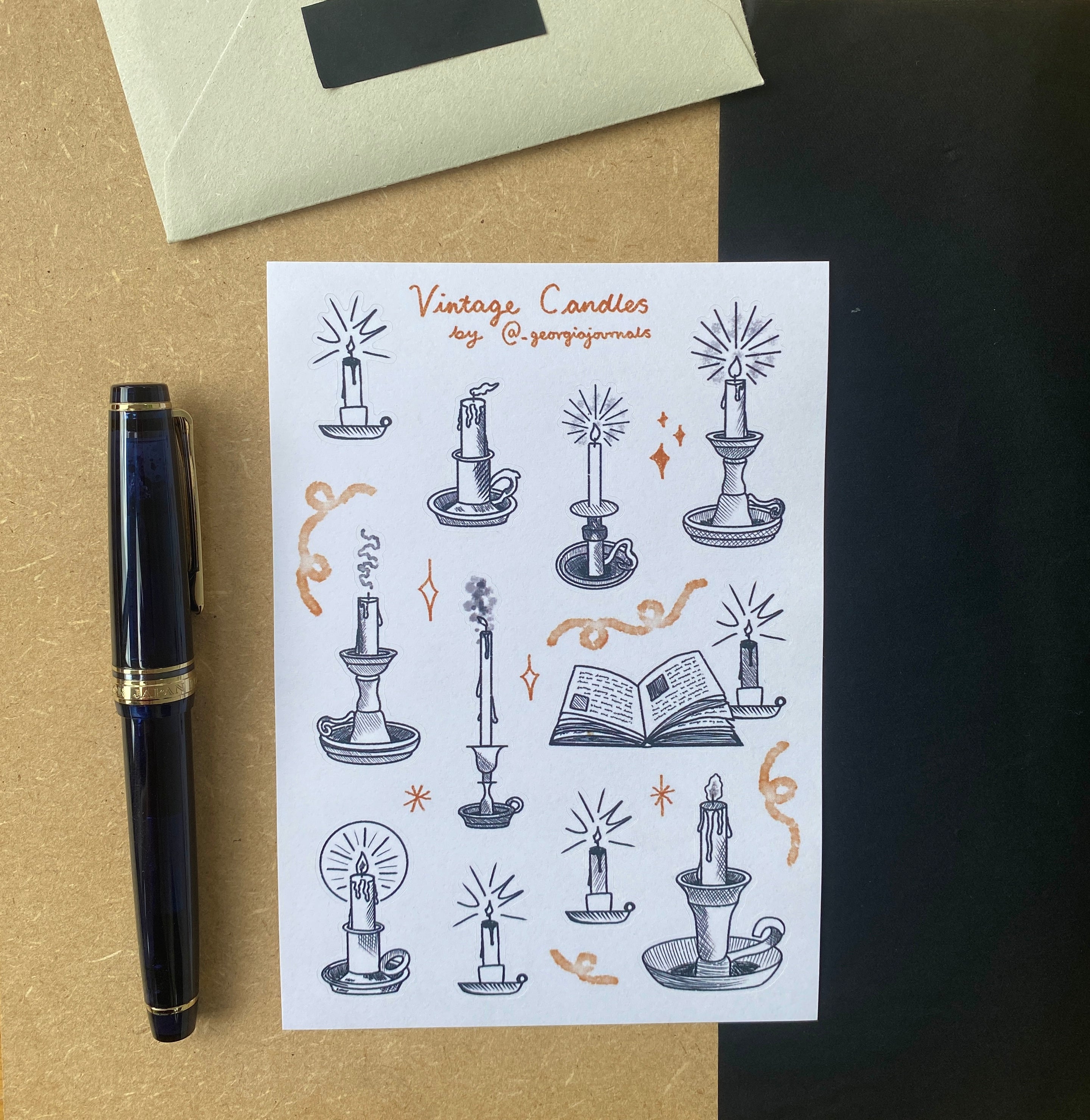 Vintage Candle Sheet